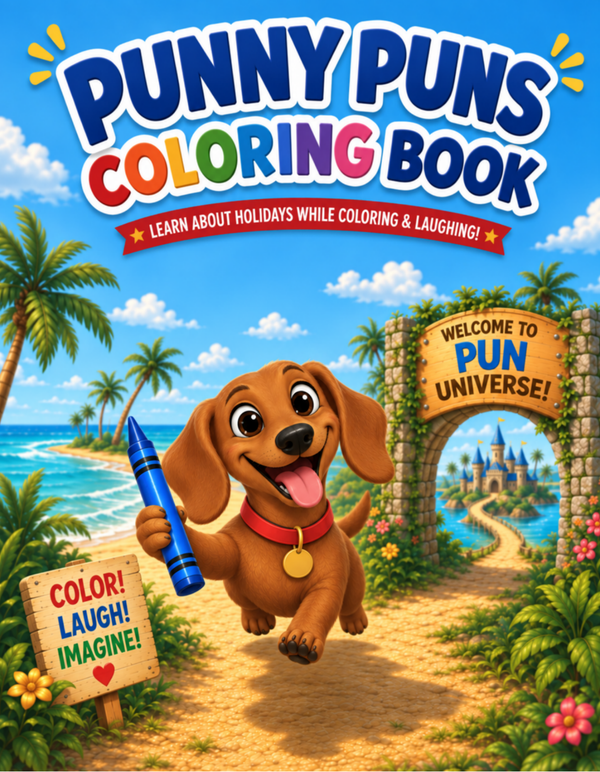 Punny Puns Coloring Book