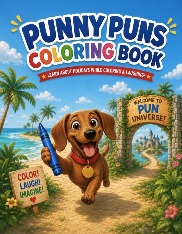 Punny Puns Coloring Book