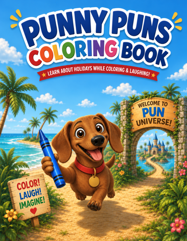 Punny Puns Coloring Book